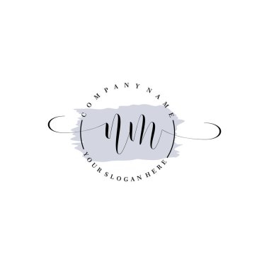 Markalaşma ve İşletme İçin Modern NM El Yazısı Logosu Koleksiyonu