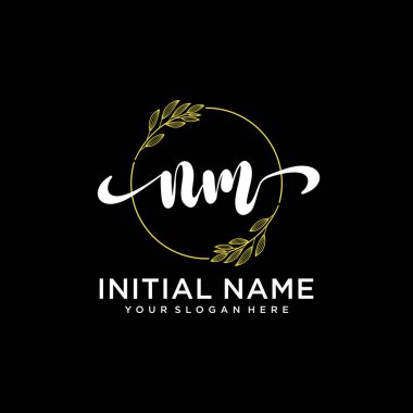 Markalaşma ve İşletme İçin Modern NM El Yazısı Logosu Koleksiyonu