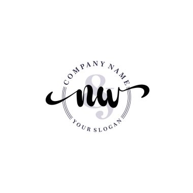 Markalaşma ve İşletme İçin Modern NW El Yazısı Logosu Koleksiyonu