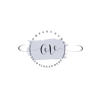 Markalaşma ve İşletme İçin Modern OV El Yazısı Logosu Koleksiyonu