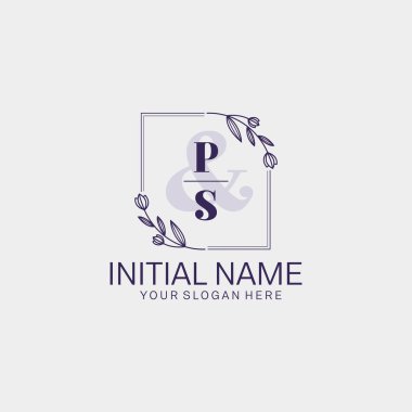 Botanik ve Geometrik Tasarımlı Çiçek Başlangıç Logosu PS