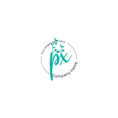 Botanik ve Geometrik Tasarımlı Çiçek Baş Logosu