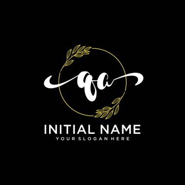 Markalaşma ve İşletme İçin Modern QA El Yazısı Logosu Koleksiyonu