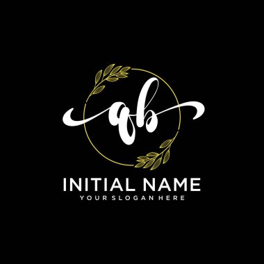 Markalaşma ve İşletme İçin Modern QB El Yazısı Logosu Koleksiyonu