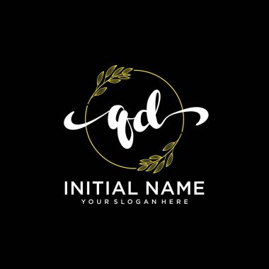 Markalaşma ve İşletme İçin Modern QD El Yazısı Logosu Koleksiyonu