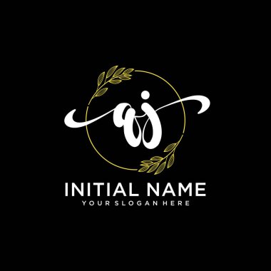 Markalaşma ve İşletme İçin Modern QJ El Yazısı Logosu Koleksiyonu