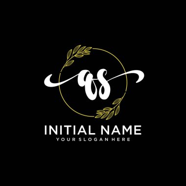 Markalaşma ve İşletme İçin Modern QS El Yazısı Logosu Koleksiyonu