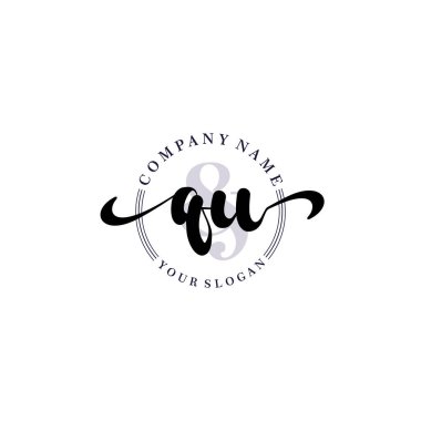 Markalaşma ve İşletme İçin Modern QU El Yazısı Koleksiyonu