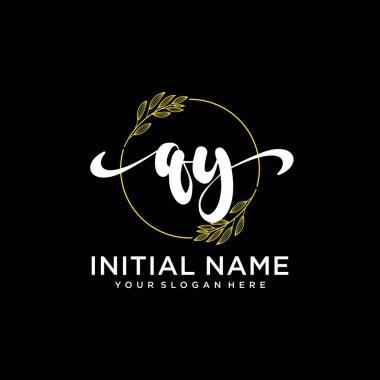 Markalaşma ve İşletme İçin Modern QY El Yazısı Logosu Koleksiyonu