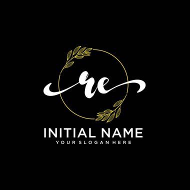 Markalaşma ve İşletme İçin Modern RE El Yazısı Logosu Koleksiyonu