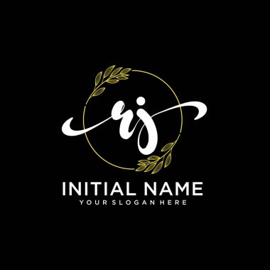 Markalaşma ve İşletme İçin Modern RJ El Yazısı Logosu Koleksiyonu