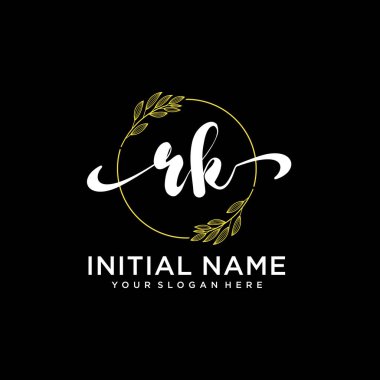 Markalaşma ve İşletme İçin Modern RK El Yazısı Logosu Koleksiyonu