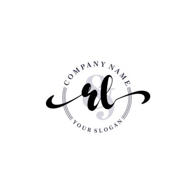 Markalaşma ve İşletme İçin Modern RL El Yazısı Logosu Koleksiyonu