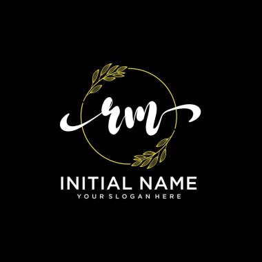 Markalaşma ve İşletme İçin Modern RM El Yazısı Logosu Koleksiyonu