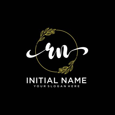 Markalaşma ve İşletme İçin Modern RN El Yazısı Logosu Koleksiyonu