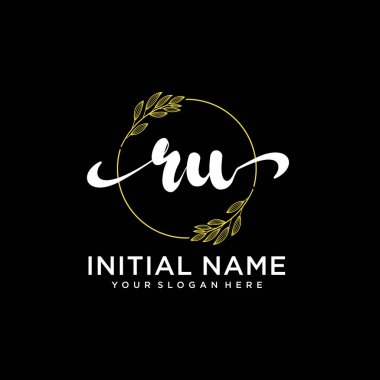 Markalaşma ve İşletme İçin Modern RU El Yazısı Logosu Koleksiyonu