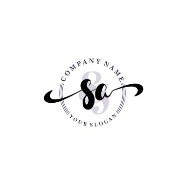 Markalaşma ve İşletme İçin Modern SA El Yazısı Logosu Koleksiyonu