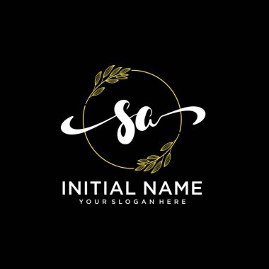 Markalaşma ve İşletme İçin Modern SA El Yazısı Logosu Koleksiyonu