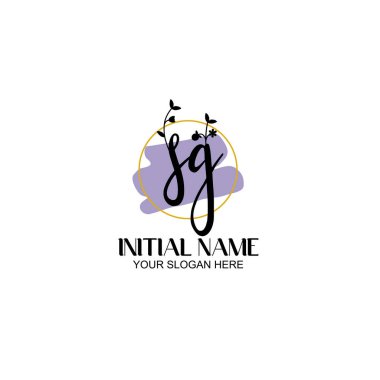 Botanik ve Geometrik Tasarımlı Çiçek Baş Logosu SG