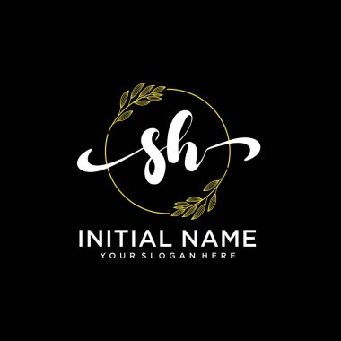 Markalaşma ve İşletme İçin Modern SH El Yazısı Logosu Koleksiyonu