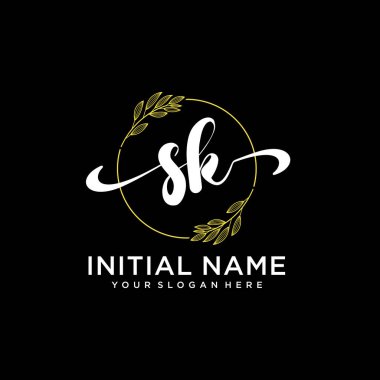 Markalaşma ve İşletme İçin Modern SK El Yazısı Logosu Koleksiyonu