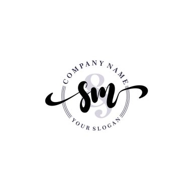 Markalaşma ve İşletme İçin Modern SM El Yazısı Logosu Koleksiyonu