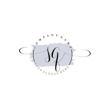 Markalaşma ve İşletme İçin Modern SQ El Yazısı Logosu Koleksiyonu