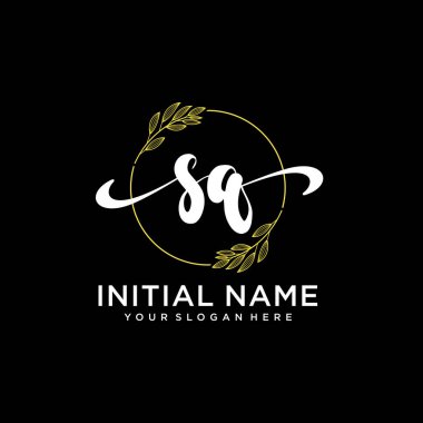 Markalaşma ve İşletme İçin Modern SQ El Yazısı Logosu Koleksiyonu