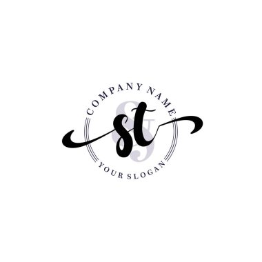 Markalaşma ve İş İçin Modern ST El Yazısı Logosu Koleksiyonu