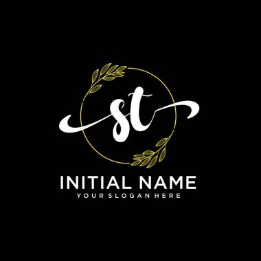 Markalaşma ve İş İçin Modern ST El Yazısı Logosu Koleksiyonu