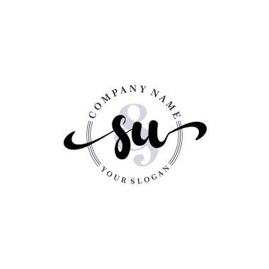 Markalaşma ve İşletme İçin Modern SU El Yazısı Logosu Koleksiyonu