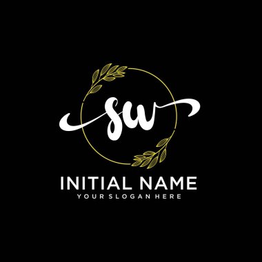 Markalaşma ve İşletme İçin Modern SW El Yazısı Logosu Koleksiyonu