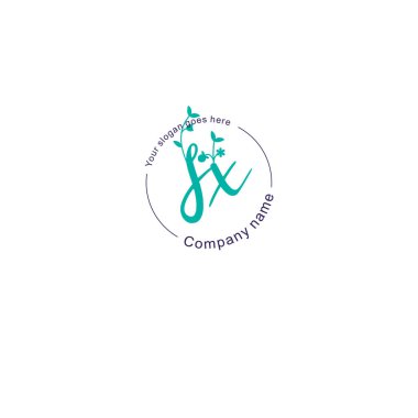 Botanik ve Geometrik Tasarımlı Çiçek Baş Logosu SX