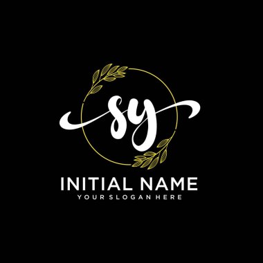 Markalaşma ve İşletme İçin Modern SY El Yazısı Logosu Koleksiyonu