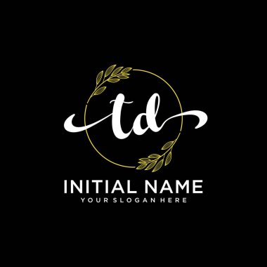 Markalaşma ve İşletme İçin Modern TD El Yazısı Logosu Koleksiyonu