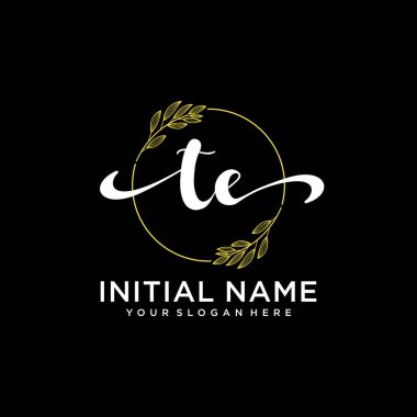 Markalaşma ve İşletme İçin Modern TE El Yazısı Logosu Koleksiyonu