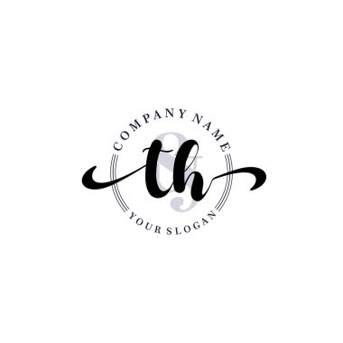 Markalaşma ve İşletme İçin Modern TH El Yazısı Logosu Koleksiyonu