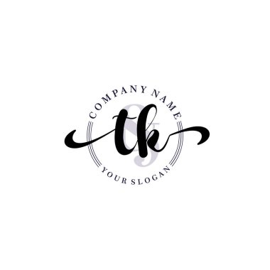 Markalaşma ve İşletme İçin Modern TK El Yazısı Logosu Koleksiyonu