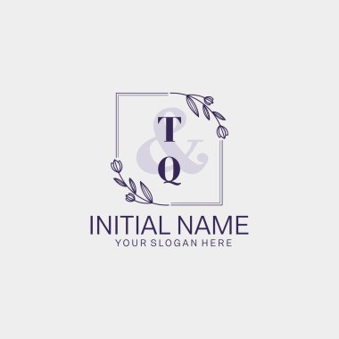 Botanik ve Geometrik Tasarımlı Çiçek Baş Logosu