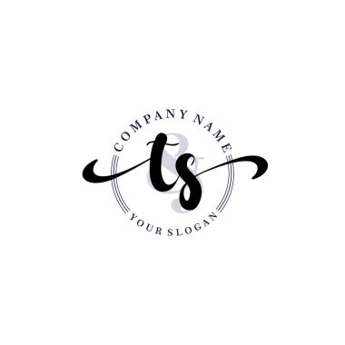 Markalaşma ve İşletme İçin Modern TS El Yazısı Logosu Koleksiyonu