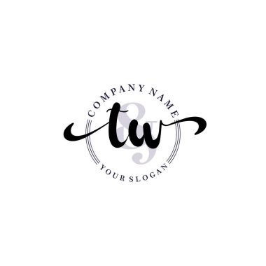 Markalaşma ve İşletme İçin Modern TW El Yazısı Logosu Koleksiyonu