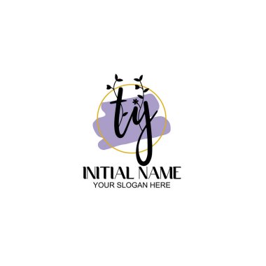 Botanik ve Geometrik Tasarımlı Çiçek Baş Logosu TY