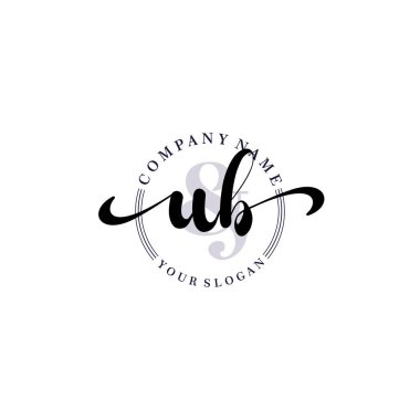 Markalaşma ve İşletme için Modern UB El Yazısı Logosu Koleksiyonu