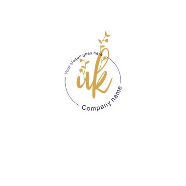 Botanik ve Geometrik Tasarımlı Çiçek Baş Logosu UK