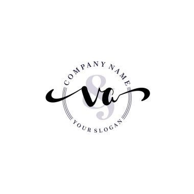 Markalaşma ve İşletme İçin Modern VA El Yazısı Logosu Koleksiyonu