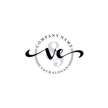 Markalaşma ve İşletme İçin Modern VE El Yazısı Logosu Koleksiyonu