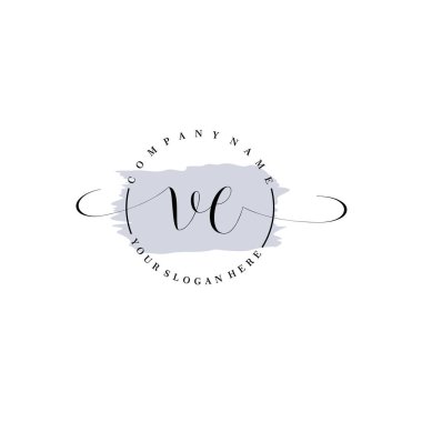 Markalaşma ve İşletme İçin Modern VE El Yazısı Logosu Koleksiyonu