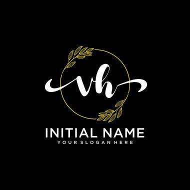 Markalaşma ve İşletme İçin Modern VH El Yazısı Logosu Koleksiyonu