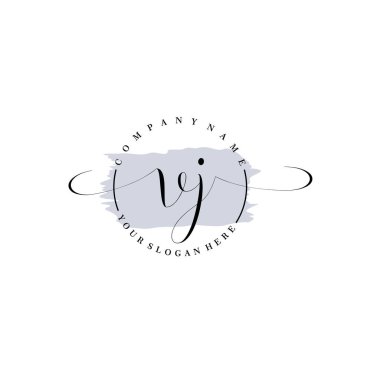 Markalaşma ve İşletme İçin Modern VJ El Yazısı Logosu Koleksiyonu