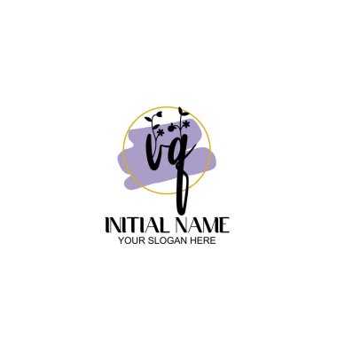 Botanik ve Geometrik Tasarımlı Çiçek Baş Logosu VQ